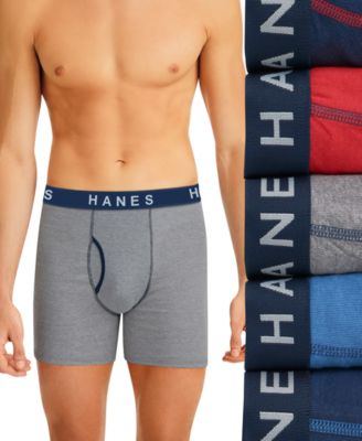 Hanes - Men's Ultimate 5pk. Ringer Boxer Briefs
