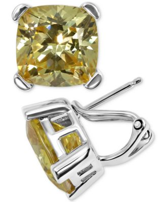 Macy's Brand - Cubic Zirconia Omega Back Stud Earrings in Sterling Silver