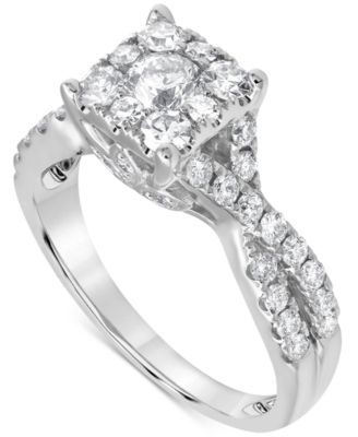 Macy's Brand - Diamond Twist Engagement Ring (1-1/4 ct. t.w.) in 14k White Gold
