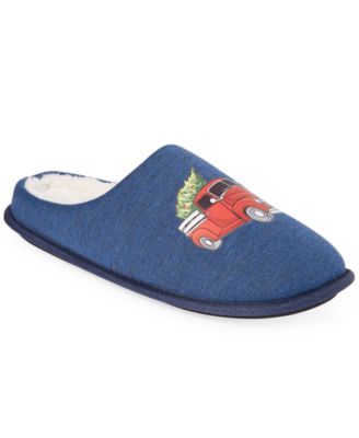 Macy's Brand - Men's Holiday Truck Fleece-Lined Slippers
