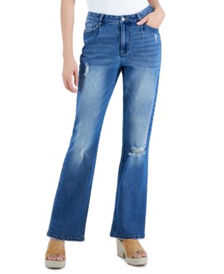 Tinseltown - Juniors' High-Rise Relaxed Flare Jeans