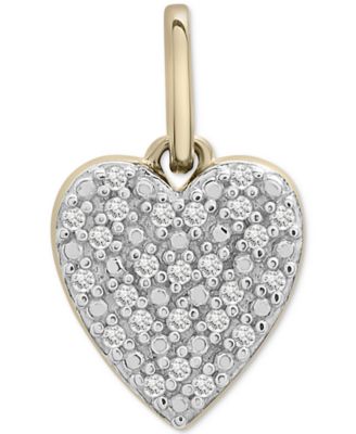 Wrapped - Diamond Heart Charm Pendant (1/20 ct. t.w.) in 10k Gold
