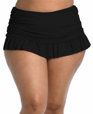 La Blanca - Plus Size Island Goddess Skirted Swim Bottoms