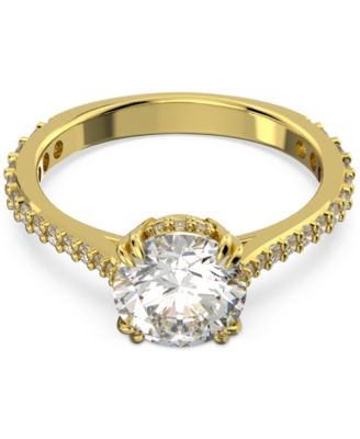 Swarovski - Gold-Tone Constella Crystal Cocktail Ring