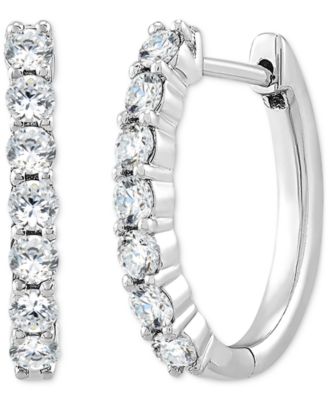 Forever Grown Diamonds - Lab-Created Diamond Hoop Earrings (5/8 ct. t.w.) in Sterling Silver