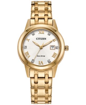 Citizen - Women's Classic Gold-Tone Stainless Steel Bracelet Watch 29mm