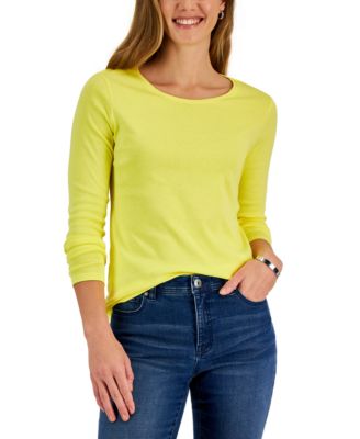 Charter Club - Pima Cotton Long-Sleeve Top
