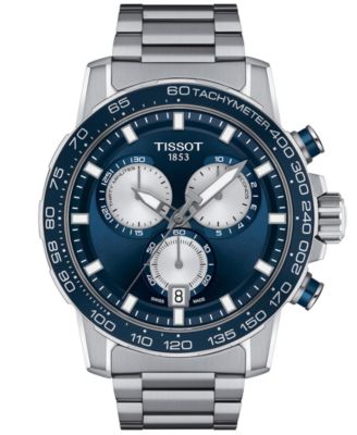Tissot - Men's Swiss Chronograph Supersport Stainless Steel Bracelet Watch 46mm