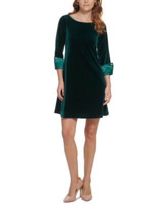 Jessica Howard - Women's Velvet A-Line Dress