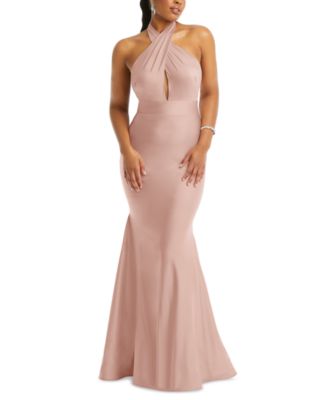 The Dessy Group - Women's Open-Back Satin Mermaid Gown