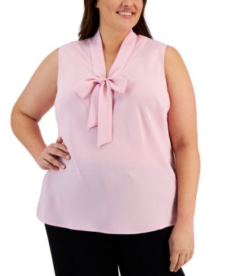 Kasper - Plus Size Bow Top