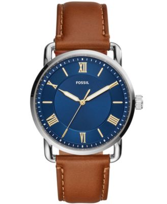 Fossil - Men's Copeland  Brown Leather Strap Watch FS5661