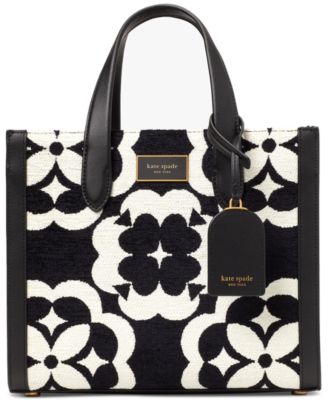 kate spade new york - Manhattan Oversized Spade Flower Monogram Chenille Fabric Small Tote