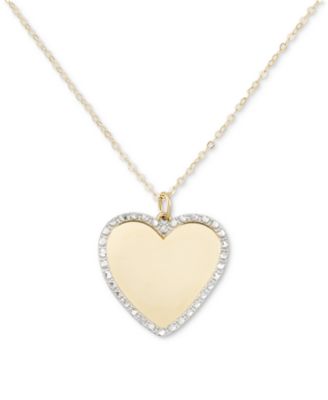 Macy's Brand - Framed Heart 18" Pendant Necklace in 10k Two-Tone Gold