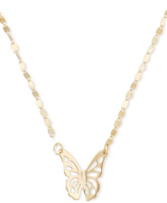 Macy's Brand - Butterfly Openwork 18" Pendant Necklace in 10k Gold