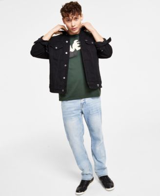 GUESS - Men's Dillon Jacket, Graffiti Tee & Slim Straight Jeans