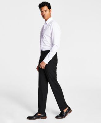 Alfani - Men's Slim-Fit Stretch Navy Blue Solid Suit Pants