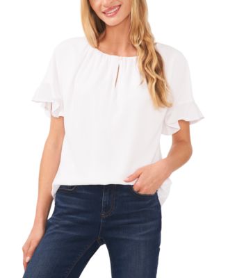 CeCe - Women's Drop-Shoulder Wide Scoop-Neck Top
