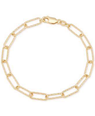 Giani Bernini - Textured Paperclip Link Bracelet