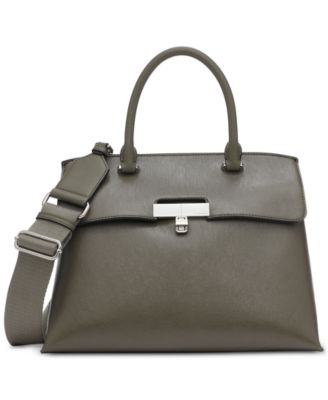 Calvin Klein - Becky Faux Leather Small Turn-Lock Satchel