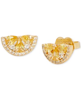 kate spade new york - Gold-Tone Cubic Zirconia Lemon Stud Earrings