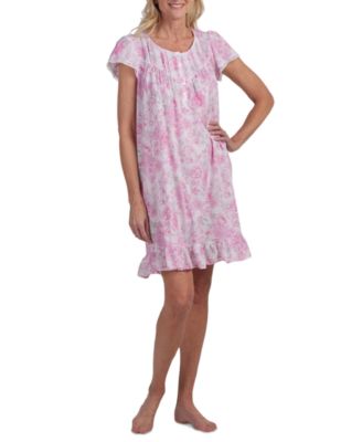 Miss Elaine - Women's Cotton Ruffled-Hem Nightgown