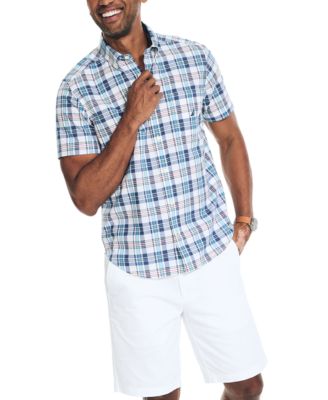 Nautica - Men's Classic-Fit Plaid Short-Sleeve Shirt