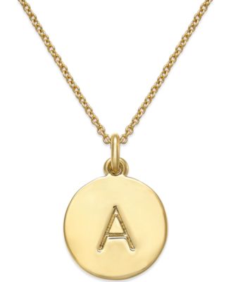 kate spade new york - 12k Gold-Plated Initials Pendant Necklace