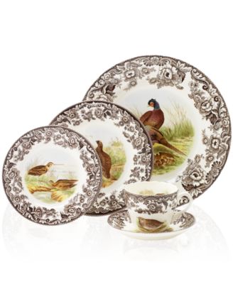 Spode - Woodland by  5-Piece Place Setting with Pheasant Dinner Plate