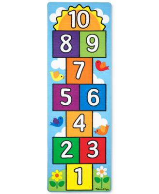 Melissa and Doug - Kids' Hop & Count Hopscotch Rug & Throwing Beanies