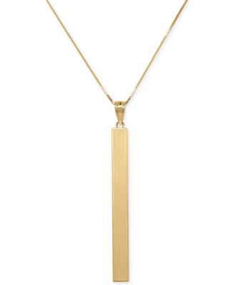 Macy's Brand - Square Tube Pendant Necklace in 14k Gold