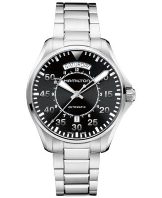 Hamilton - Men's Swiss Automatic Khaki Pilot Stainless Steel Bracelet Watch 42mm H64615135