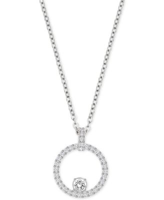 Swarovski - Pav&eacute; Circle Crystal Pendant Necklace