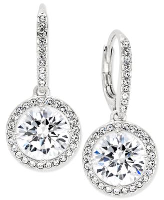 Eliot Danori - Silver-Tone Crystal Drop Earrings