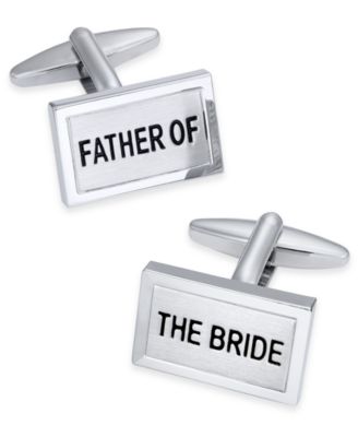 Rhona Sutton - Men's Silver-Tone Father of the Bride Cuff Links