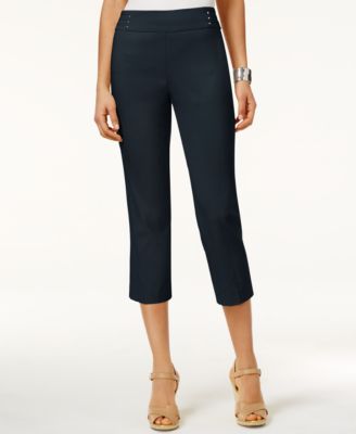 JM Collection - Embellished Pull-On Capri Pants