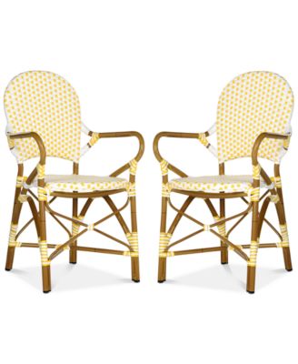 Safavieh - Boylin Set of 2 Indoor/Outdoor Arm Chairs, Quick Ship