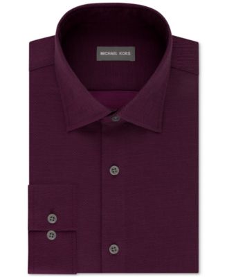 Michael Kors - Men's Regular Fit Airsoft Stretch Non-Iron Performance Solid Dress Shirt