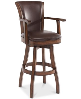 Armen Living - Raleigh Arm 26" Swivel Counter Stool, Quick Ship