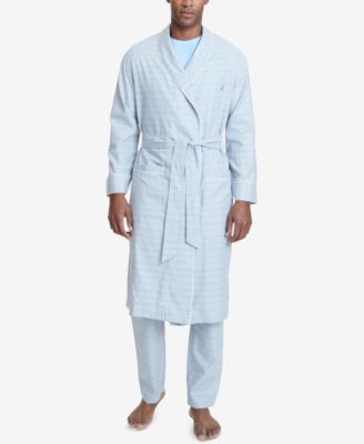 Nautica - Men's Windowpane Plaid Cotton Robe