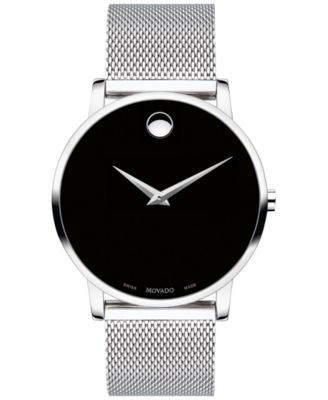 Movado - Unisex Swiss Museum Classic Stainless Steel Mesh Bracelet Watch 40mm