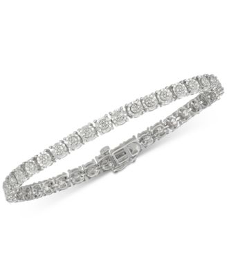 Macy's - Diamond Tennis Bracelet (1/4 ct. t.w.) in Sterling Silver