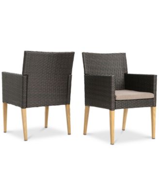Noble House - Sienna Outdoor Dining Chairs (Set of 2), Quick Ship