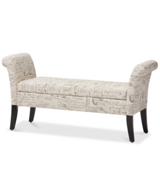 Furniture - Printza Storage Ottoman Bench, Quick Ship