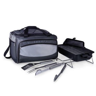 Picnic Time - Buccaneer Portable Charcoal Grill & Cooler Tote