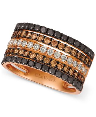 Le Vian - Chocolate Layer Cake Blackberry Diamonds&reg;, Chocolate Diamonds&reg; & Nude Diamonds&reg; Statement Ring (1-5/8 ct. t.w.) in 14k Rose, Yellow or White Gold