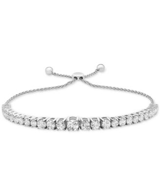 Macy's Brand - Diamond Bolo Bracelet (2 ct. t.w.) in 14k White Gold