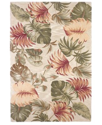 Kas - Sparta Palm Leaves 3148 Beige 7'9" x 9'6" Area Rug