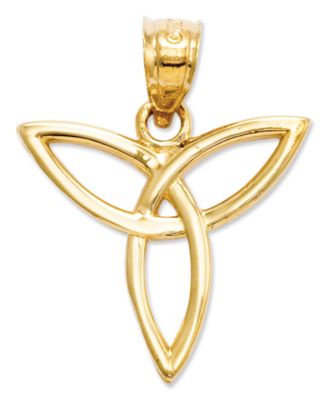 Macy's Brand - 14k Gold Charm, Angel Trinity Symbol Charm