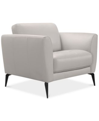 Armen Living - Hope Leather Chair, Quick Ship